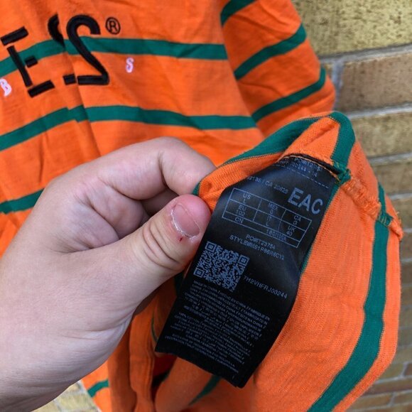 Guess X J Balvin Striped T Shirt Large - Picture 2 of 4